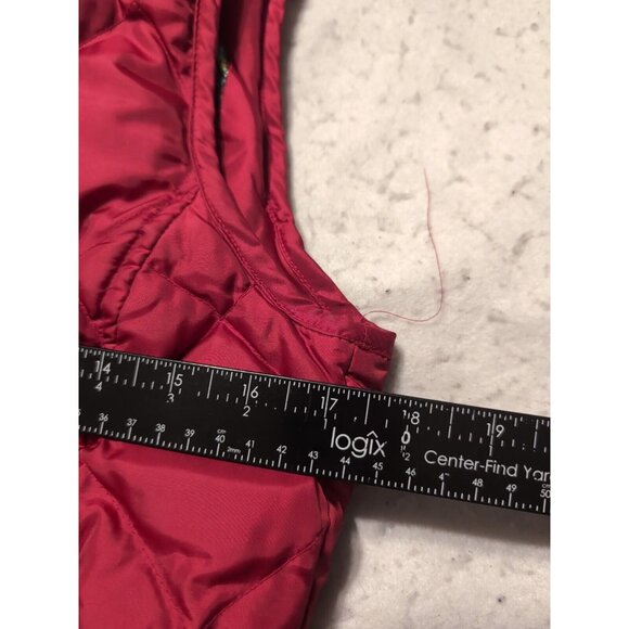 Talbots Red Button Up Duck Down Puffer Vest Women's Size M Pockets - Picture 5 of 6